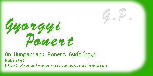 gyorgyi ponert business card